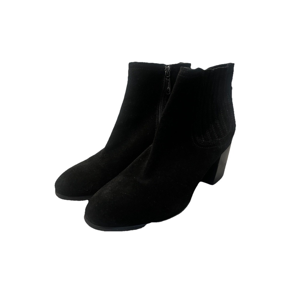 Blondo Sabina Black Suede Leather Waterproof Winter Ankle Boots Size 10 - Picture 1 of 12